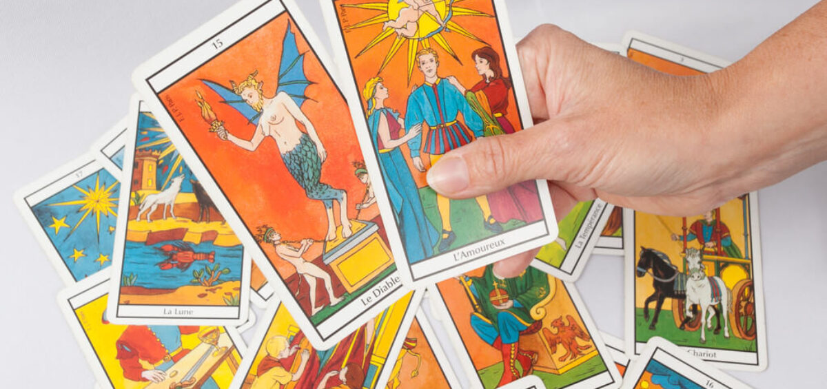 Display of Tarot Cards